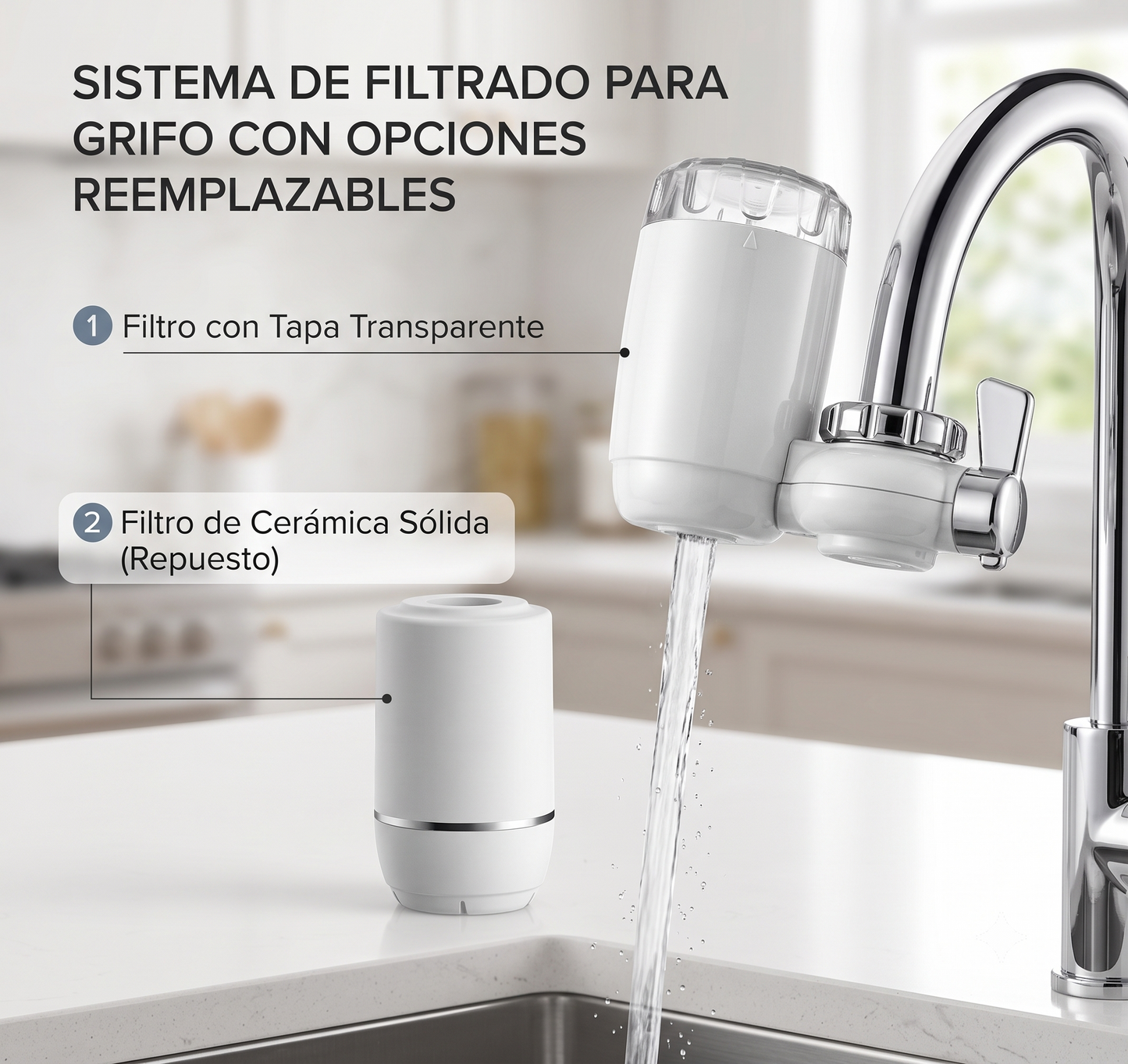 Pack de 4 Filtros Cerámicos de Alto Rendimiento